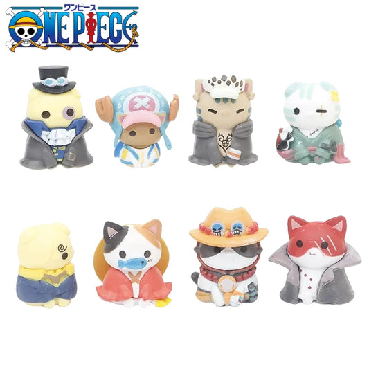 One Piece Cat Figures 8piece Set